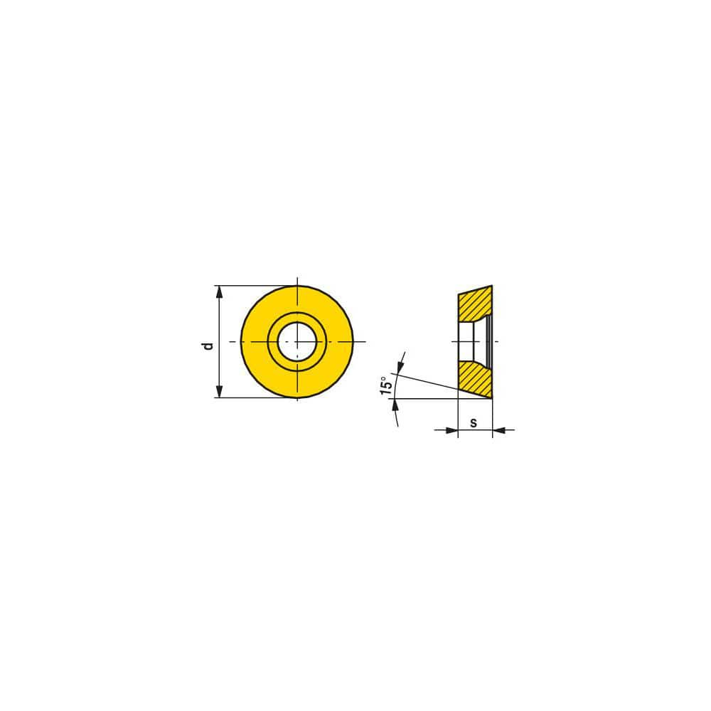 Milling Insert:  RDHX 2006MOT-F30P WUN4210,  WUN4210,  Solid Carbide N/A Finish,  1.0000″ OAW