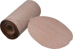 Norton - 6" Diam, 500 Grit Aluminum Oxide Adhesive PSA Disc - Super Fine Grade, Natural, B Weighted Backing, Flexible - Benchmark Tooling