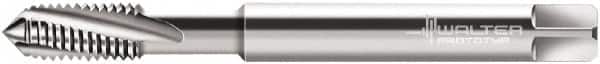 Walter-Prototyp - M5x0.80 Metric Special (MJ) 3 Flute 4H Modified Bottoming Spiral Flute Tap - Powdered Metal, Bright Finish, 70mm OAL, Right Hand Flute, Right Hand Thread, Series 204164 - Exact Industrial Supply