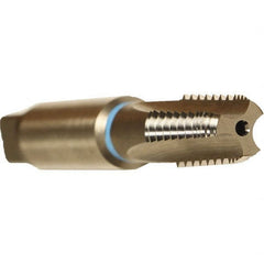 Emuge - 1 - 11-1/2 NPT, 5 Flutes, Bright Finish, Cobalt, Interrupted Thread Pipe Tap - 3-3/4 Inch Overall Length, 1-1/8 Inch Shank Diameter, 1-3/4 Inch Thread Length, 0.84 Inch Square Size, Modified Bottoming Chamfer, Series KEG - Benchmark Tooling