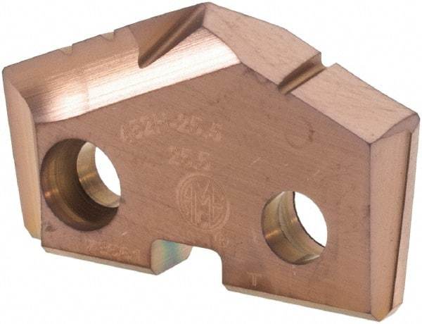 Allied Machine and Engineering - 25.5mm Diam x 3/16" Thick, Seat Code 2, 132° Included Angle Spade Drill Insert - AM200 Coated, Cobalt, Grade Super Cobalt, Series GEN2 T-A - Benchmark Tooling