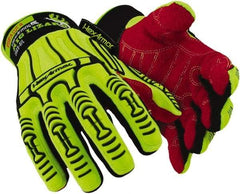 HexArmor - Size 3XL (12), ANSI Cut Lvl A6, Puncture Lvl 4, HPPE Fiber Cut & Puncture Resistant Gloves - 11" Long, Hi-Vis Lime, Paired - Benchmark Tooling