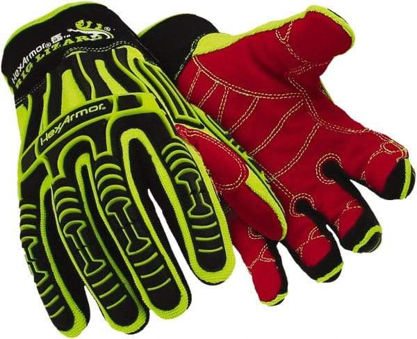 HexArmor - Size 2XL (11), ANSI Cut Lvl A3, Puncture Lvl 3, HPPE Fiber Cut & Puncture Resistant Gloves - 11" Long, Hi-Vis Lime, Paired - Benchmark Tooling