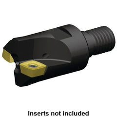 Kennametal - 1-1/2" Cutting Diam, Modular Connection Indexable Copy End Mill - 3 Inserts, XDLT1205 Insert, A7792VXD12SA1.5Z3R1.7 Toolholder - Benchmark Tooling