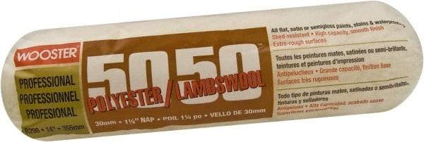 Wooster Brush - 1-1/4" Nap, 14" Wide Paint Roller - Extra-Rough Texture, Wool/Poly Blend - Benchmark Tooling