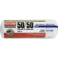Wooster Brush - 3/4" Nap, 9" Wide Paint Roller - Semi-Rough to Rough Texture, Wool/Poly Blend - Benchmark Tooling