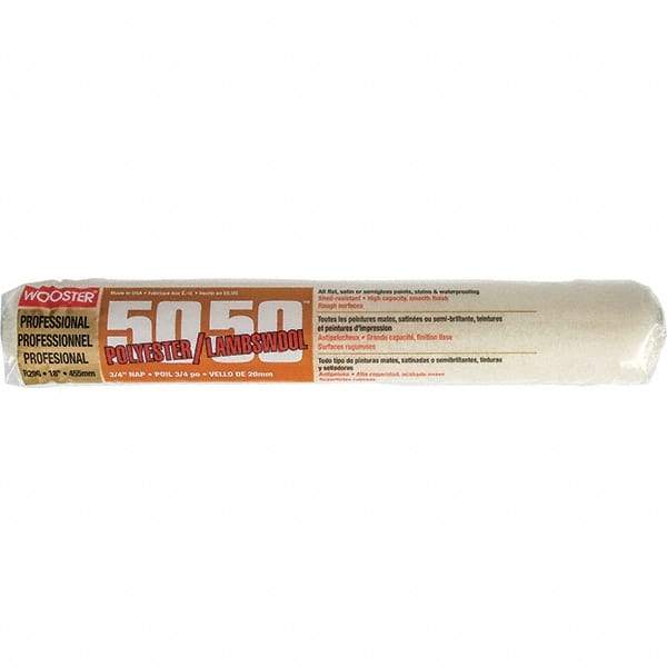 Wooster Brush - 3/4" Nap, 18" Wide Paint Roller - Semi-Rough to Rough Texture, Wool/Poly Blend - Benchmark Tooling