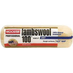 Wooster Brush - 3/4" Nap, 9" Wide Paint Roller - Semi-Rough to Rough Texture, Lambswool - Benchmark Tooling