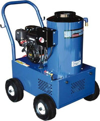 PRO-SOURCE - Gas, 9 hp, 3,000 psi, 3 GPM, Hot Water Pressure Washer - General Triplex Ceramic Plunger, 50' x 3/8" Hose - Benchmark Tooling