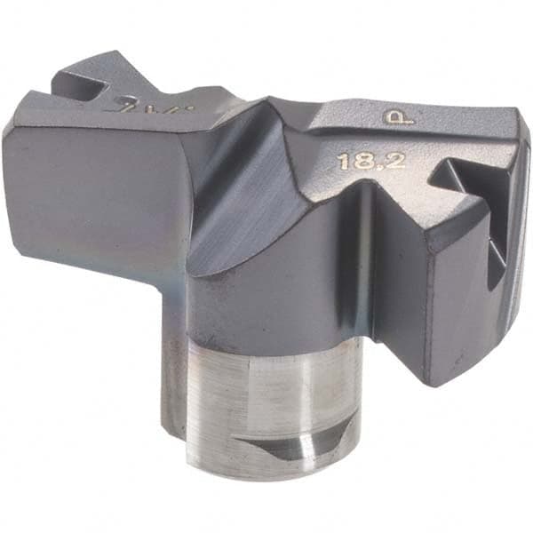 Iscar - Series FCP, 18.21mm Diam Grade IC908 Replaceable Drill Tip - Carbide, TiAlN/TiN Finish, 18 Seat Size - Benchmark Tooling