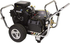 Simpson - Gas, 18 hp, 4,000 psi, 5 GPM, Cold Water Pressure Washer - Triplex Plunger, 50' x 3/8" Hose - Benchmark Tooling