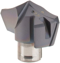 Iscar - Series HCP-IQ, 17.5mm Diam Grade IC908 Replaceable Drill Tip - Carbide, TiAlN/TiN Finish, 17 Seat Size - Benchmark Tooling