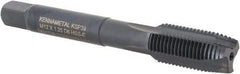 Kennametal - M12x1.25, 3 Flute, Oxide Finish, Vanadium High Speed Steel Spiral Point Tap - Plug Chamfer, Right Hand Thread, 3-3/8" OAL, 23.9mm Thread Length, 9.32mm Shank Diam, Series GOtap - Exact Industrial Supply