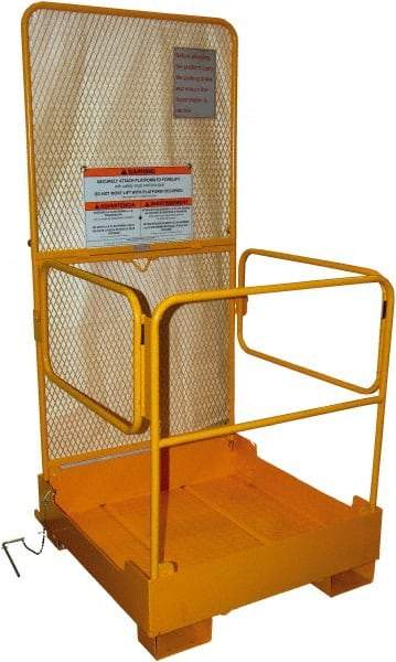 Vestil - 89" Platform - Forklift Work Platform, 600 Lb Capacity, 89-1/2" Platform Height, 37" Base Width x 38" Base Depth - Benchmark Tooling
