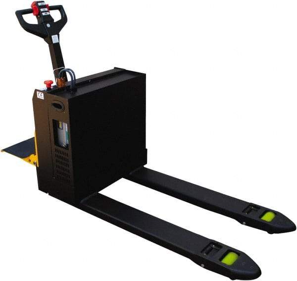 Vestil - 4,500 Lb Capacity, 7-51/64" Lift Electric Pallet Truck - 3.4" Min Lift Height, 48" Fork Length x 27" Fork Width, 30" Overall Width - Benchmark Tooling