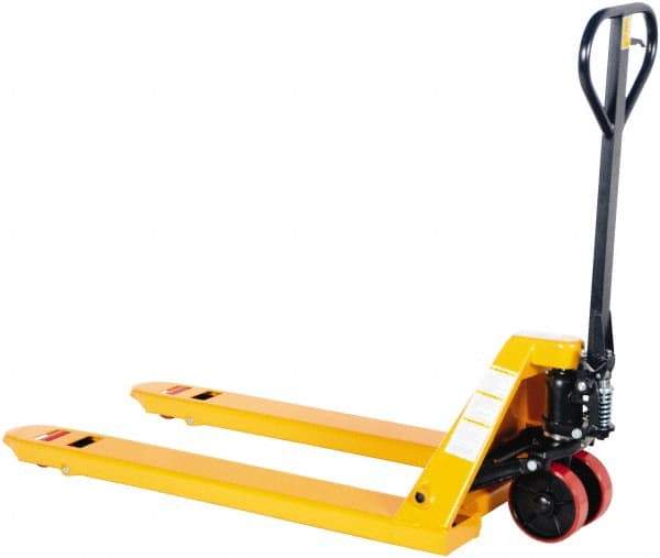 Vestil - 5,500 Lb Capacity, 7-3/4" Lift Economy Pallet Truck - 2-3/8" Min Lift Height, 48" Fork Length x 27" Fork Width, 27" Overall Width - Benchmark Tooling