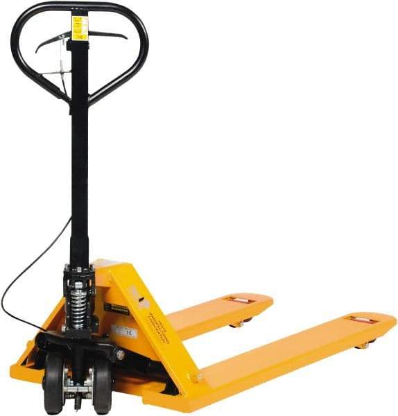 Vestil - 5,500 Lb Capacity, 7-3/4" Lift Economy Pallet Truck - 2-7/8" Min Lift Height, 48" Fork Length x 27" Fork Width, 27" Overall Width - Benchmark Tooling