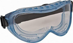 PRO-SAFE - Size Universal, Clear Polycarbonate Anti-Fog & Scratch Resistant Lens, Safety Goggles - Indirect Vent, Light Blue Frame, Over the Glass Style - Benchmark Tooling