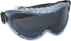 PRO-SAFE - Size Universal, Smoke (Color) Polycarbonate Anti-Fog & Scratch Resistant Lens, Safety Goggles - Indirect Vent, Light Blue Frame, Over the Glass Style - Benchmark Tooling