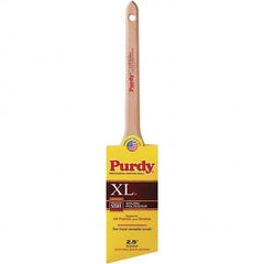 Purdy - 2-1/2" Angled Synthetic Trim Brush - 2-11/16" Bristle Length, 8-1/4" Wood Rattail Handle - Benchmark Tooling