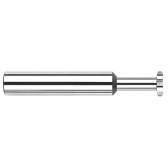 Harvey Tool - 1/4" Cut Diam, 1/64" Cut Width, 1/4" Shank, Straight-Tooth Woodruff Keyseat Cutter - Exact Industrial Supply