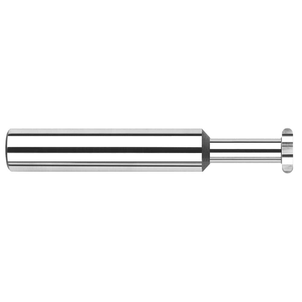 Harvey Tool - 1/2" Cut Diam, 5/32" Cut Width, 1/2" Shank, Straight-Tooth Woodruff Keyseat Cutter - Exact Industrial Supply