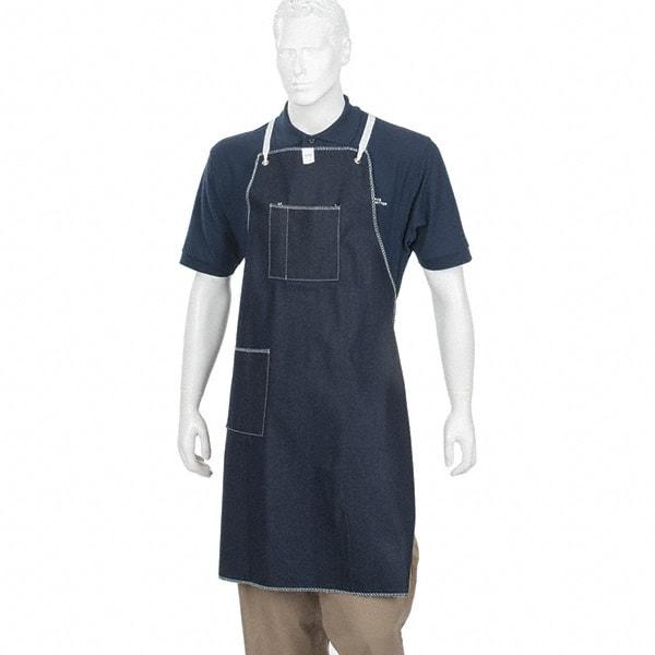 Ansell - 28 x 36" General Purpose Bib Apron - Denim, Blue - Benchmark Tooling