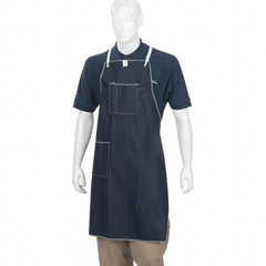 Ansell - 28 x 36" General Purpose Bib Apron - Denim, Blue - Benchmark Tooling