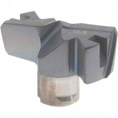 Iscar - Series FCP, 15.8mm Diam Grade IC908 Replaceable Drill Tip - Carbide, TiAlN/TiN Finish, 15 Seat Size - Benchmark Tooling