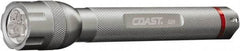 Coast Cutlery - White LED Bulb, 120 Lumens, Industrial/Tactical Flashlight - Silver Aluminum Body, 2 AA Batteries Included - Benchmark Tooling