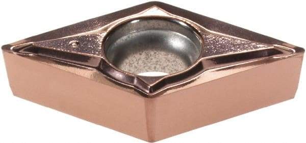 Walter - DCGT32.51 PF2 Grade WXN10 Carbide Turning Insert - TiCN Plus Finish, 55° Diamond, 3/8" Inscr Circle, 5/32" Thick, 1/64" Corner Radius - Benchmark Tooling