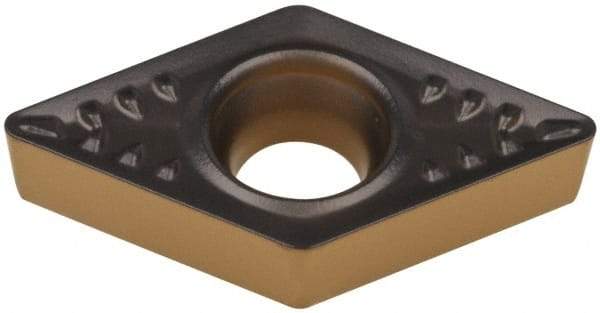 Walter - DCMT32.52 PM5 Grade WPP20 Carbide Turning Insert - TiCN/Al2O3/TiN Finish, 55° Diamond, 3/8" Inscr Circle, 5/32" Thick, 1/32" Corner Radius - Benchmark Tooling