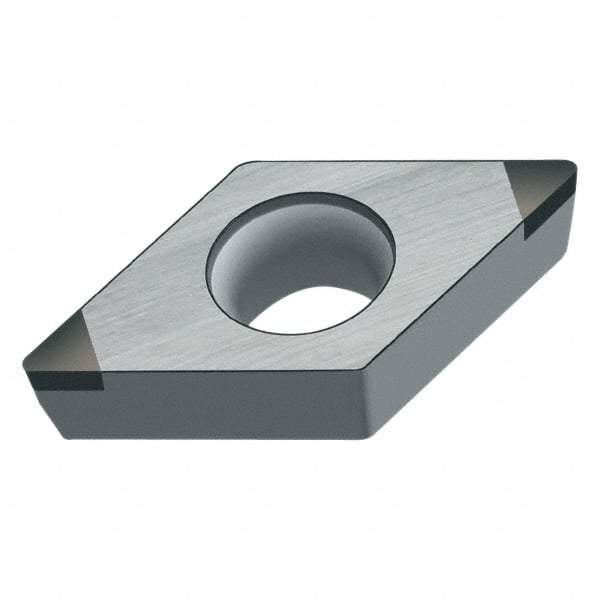 Walter - DCMW32.51 Grade WCB50 CBN Turning Insert - Uncoated, 55° Diamond, 3/8" Inscr Circle, 5/32" Thick, 1/64" Corner Radius - Benchmark Tooling