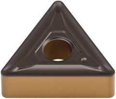 Walter - TNMG332 NM5 Grade WAK20 Carbide Turning Insert - TiCN/Al2O3/TiN Finish, Triangle, 3/8" Inscr Circle, 3/16" Thick, 1/32" Corner Radius - Benchmark Tooling