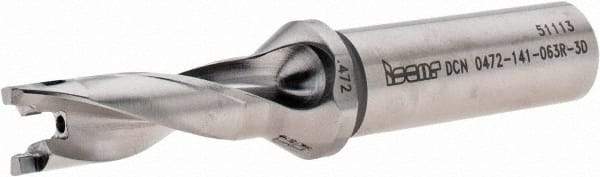 Iscar - 0.472" to 0.488" Diam, 3xD, 1.41" Max Depth, 5/8" Shank Diam, 3.98" OAL, Replaceable-Tip Drill - FCP, ICK, ICK-2M, ICM, ICP, iCP-2M Insert, 73822975 Toolholder, Series SumoCham - Benchmark Tooling