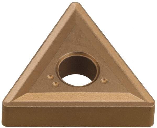 Tungaloy - TPU222 Grade T5115 Carbide Turning Insert - TiCN/Al2O3 Finish, 60° Triangle, 1/4" Inscr Circle, 1/8" Thick, 1/32" Corner Radius - Benchmark Tooling