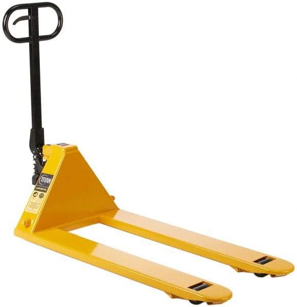 Lift-Rite - 5,500 Lb Capacity, 7-7/8" Lift Industrial Pallet Truck - 3" Min Lift Height, 48" Fork Length x 7" Fork Width, 20-1/2" Overall Width - Benchmark Tooling