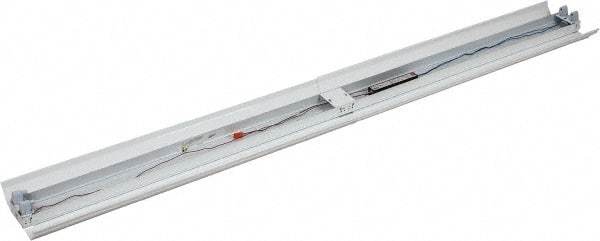 Cooper Lighting - 2 Lamps, 96 Watts, Fluorescent, Low Bay Fixture - 96" Long x 4-5/8" High x 12" Wide, 120-277 Volt, Steel Housing - Benchmark Tooling