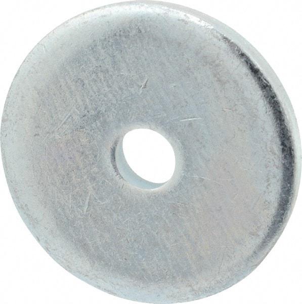 Gibraltar - 3/8" Screw, Steel Fender Flat Washer - 13/32" ID x 2" OD, 1/4" Thick, Zinc-Plated Finish - Benchmark Tooling