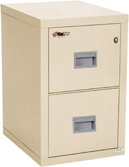 FireKing - 17-3/4" Wide x 27-3/4" High x 22-1/8" Deep, 2 Drawer Vertical File - Steel, Parchment - Benchmark Tooling