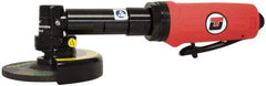 Universal Tool - 4" Wheel Diam, 14,000 RPM, Pneumatic Angle & Disc Grinder - 3/8-24 Spindle, 16 CFM, Rear Exhaust - Benchmark Tooling