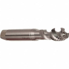 Emuge - M8x1.25 Metric 3 Flute 6H Modified Bottoming Spiral Flute Tap - Cobalt, Bright Finish, 90mm OAL, Right Hand Flute, Right Hand Thread, Series Enorm - Exact Industrial Supply