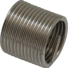 Recoil - 1/2-20 UNF, 3/4" OAL, Free Running Helical Insert - 12-3/8 Free Coils, Tanged, Stainless Steel, Bright Finish, 1-1/2D Insert Length - Benchmark Tooling