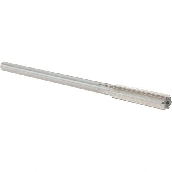 Alvord Polk - 0.3955" High Speed Steel 6 Flute Chucking Reamer - Straight Flute, 0.3105" Straight Shank, 1-3/4" Flute Length, 7" OAL - Benchmark Tooling