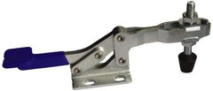 Gibraltar - 500 Lb Holding Capacity, Horizontal Handle, Manual Hold Down Toggle Clamp - 62° Handle Movement, 92° Bar Opening, U-Bar, Flanged Base, Carbon Steel - Benchmark Tooling