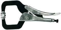 Gibraltar - 12-1/4" OAL C-Clamp Locking Pliers - 4-21/32" Jaw Depth, 5-3/8" Jaw Opening - Benchmark Tooling