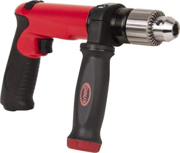 Sioux Tools - 1/2" Reversible Keyed Chuck - Pistol Grip Handle, 700 RPM, 14.16 LPS, 30 CFM, 1 hp - Benchmark Tooling