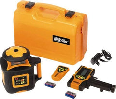 Johnson Level & Tool - 2,000' (Exterior) Measuring Range, 1/16" at 100' Accuracy, Self-Leveling Rotary Laser - 700 RPM, 1 Beam, NiMH Battery Included - Benchmark Tooling