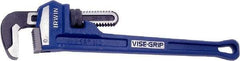 Irwin - 18" Cast Iron Straight Pipe Wrench - 2-1/2" Pipe Capacity - Benchmark Tooling
