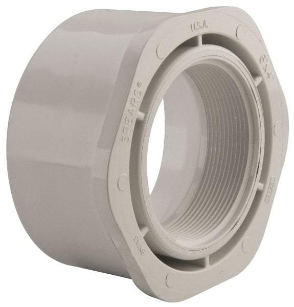 Value Collection - 6 x 4" PVC Plastic Pipe Bushing - Schedule 40, Spig x FIPT End Connections - Benchmark Tooling